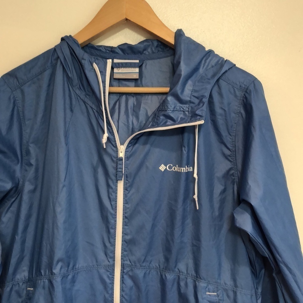 COLUMBIA Lightweight Windbreaker Blue size medium - Picture 3 of 8